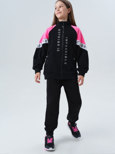 Комплект трикотажный для девочек: толстовка, брюки