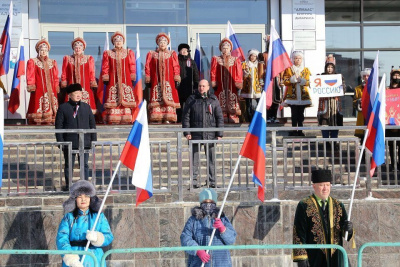 Крымская весна. В якутском городе Мирный состоялся митинг-концерт / ЯСИА   Республика Саха (Якутия)