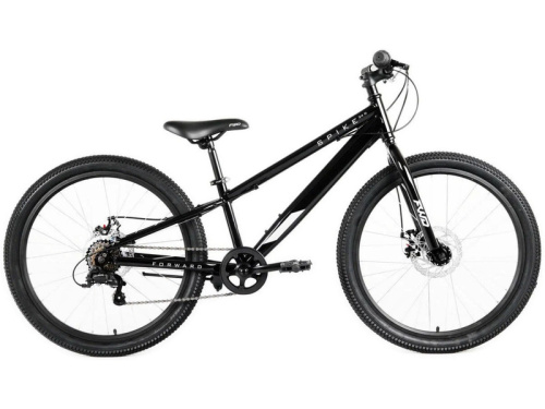 Подростковый велосипед Forward Spike CX 24 D, год 2025, цвет Черный, ростовка 11