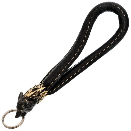 Брелок Волк, бронза