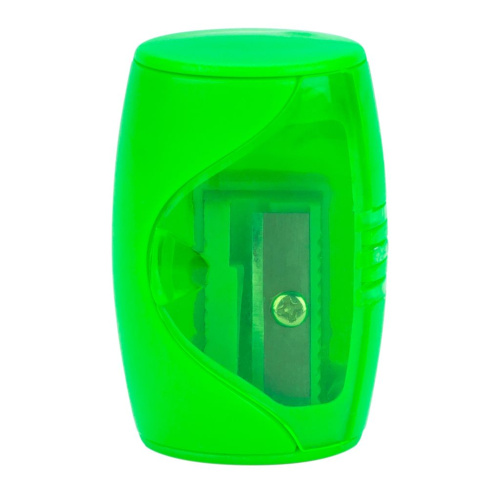 Точилка - бочонок "Цветик" с контейнером, зеленая