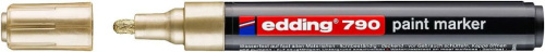Маркер декоративный Edding "790" с лакирующим эффектом, 2-4 мм с круглым наконечником, золото