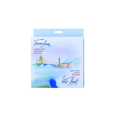 Набор карандашей акварельных "Белые Ночи" 48 цв, в картонной коробке