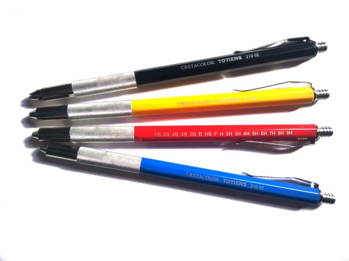 Карандаш цанговый Cretacolor "Totiens" 2 мм, металлическая зона захвата, индикатор твердости грифеля