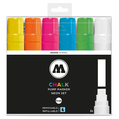 Набор маркеров Molotow "CHALK Marker Basic-Set 2" 15 мм 6 шт