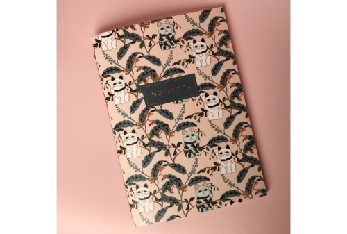 Тетрадь в клетку Maneki-Neko А5 24 л 90 г слоновая кость, сшивка, ламинация