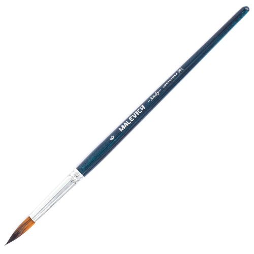 Кисть синтетика №6 круглая Малевичъ "Энди"