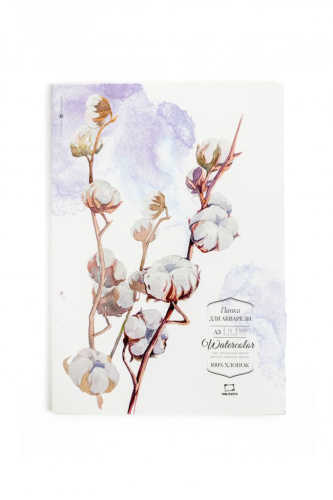 Папка для акварели Малевичъ А3 15 л 300 г 100% хлопок