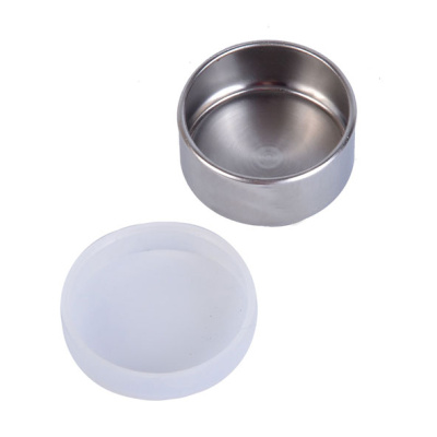 Масленка "ХоББитания" одинарная, металлическая с пластиковой крышкой, форма цилиндр, d-40 мм, h-18 м