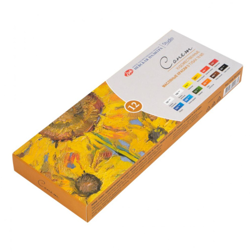 Набор масла "Сонет" 12 цв х18 мл, в картонной упаковке