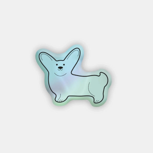 Стикер объемный "Корги"