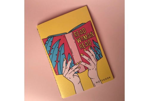 Тетрадь в клетку Read woman А5 24 л 90 г слоновая кость, сшивка, ламинация