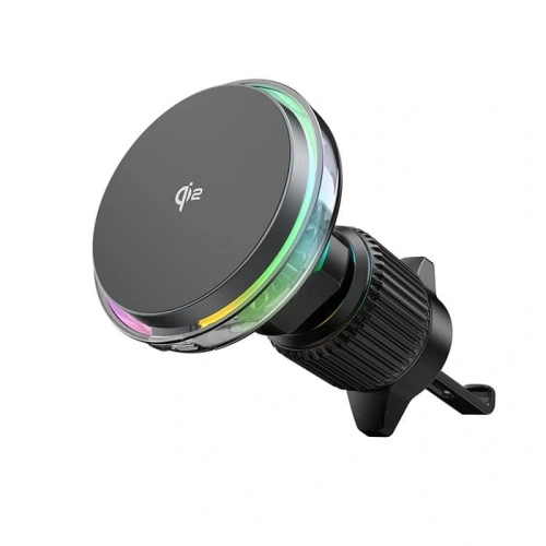Автомобильный держатель WIWU Qi2 Aurora CH-324 MagSafe в воздуховод для смартфона (Black)