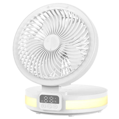 Вентилятор настольный с ночником WIWU Wi-FS05 складной 4000мАч (белый)