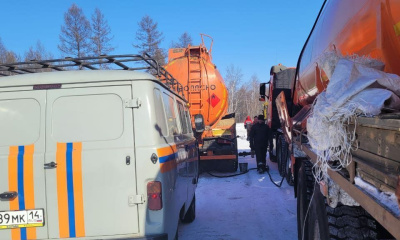 В Якутии спасатели ликвидировали аварийный розлив нефтепродуктов / ЯСИА   Республика Саха (Якутия)
