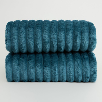 Плед Soft strip, морская волна