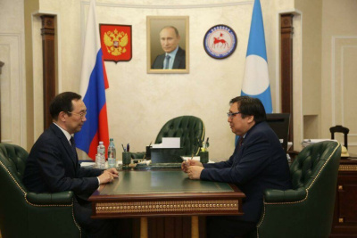 Айсен Николаев провёл рабочую встречу с сенатором от Якутии Александром Акимовым / ЯСИА   Республика Саха (Якутия)