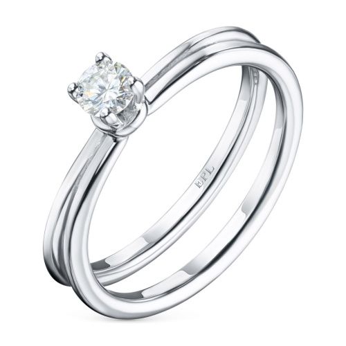 Помолвочное кольцо из белого золота с бриллиантом э4001кц07210865