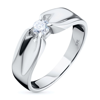 Помолвочное кольцо из белого золота с бриллиантом э0901кц07120500