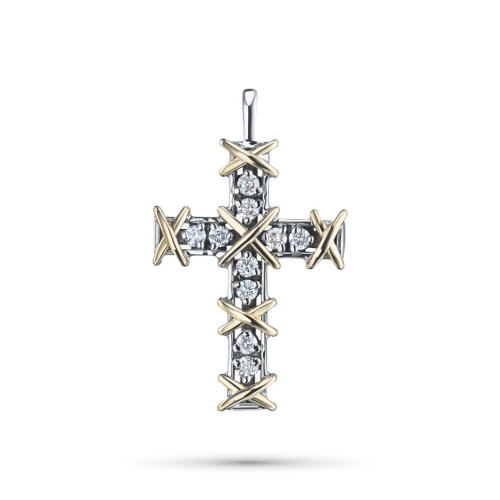 Подвеска из белого золота с бриллиантами э4801пд09171700