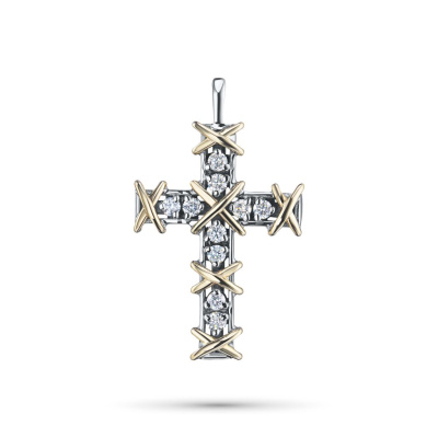 Подвеска из белого золота с бриллиантами э4801пд09171700