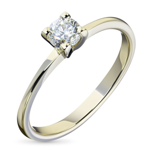 Помолвочное кольцо из желтого золота с бриллиантом э0301кц06121400