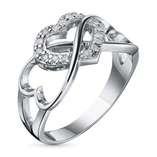 Кольцо из белого золота с бриллиантами э0901кц04200843