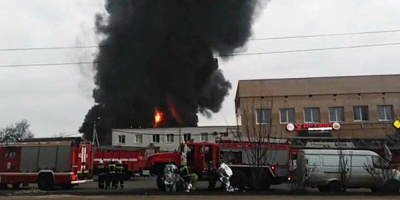 Пожар на нефтебазе в Белгороде локализовали / ЯСИА   