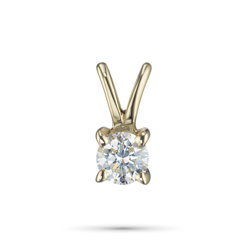 Подвеска из желтого золота с бриллиантом э0301пд04220203