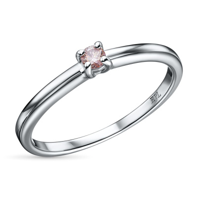 Помолвочное кольцо из белого золота э0912кц01162900_pink