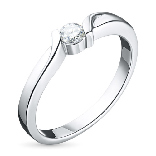Помолвочное кольцо из белого золота с бриллиантом э0901кц05200690