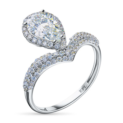 Классическое кольцо из белого золота э4712кц08231101_white