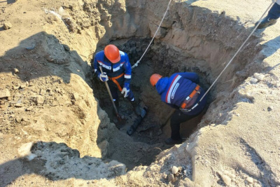 В Верхневилюйске продолжаются работы по устранению утечки на газопроводе / ЯСИА  Верхневилюйский Республика Саха (Якутия)