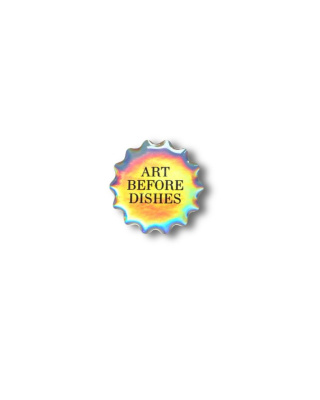 Стикер объемный "Art before dishes", 2 х 2 см