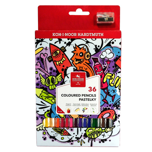 Набор карандашей цветных Koh-I-Noor "Teenage" 36цв., заточен., картон, европодвес