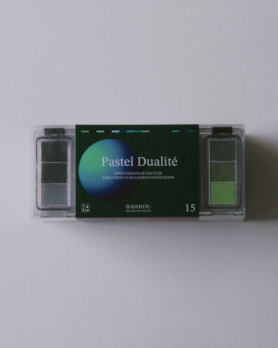 Набор пастели прессованной nuance. Pastel Dualit?, La For?t (лес), 15 цв