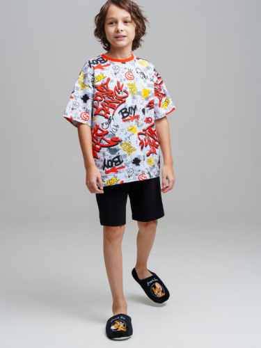 Комплект трикотажный для мальчиков: фуфайка (футболка), шорты