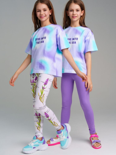 Брюки трикотажные для девочек (легинсы укороченные), 2 пары в комплекте