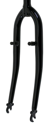 Жесткая стальная вилка ACME 26&quot; 1&quot; шток резьбовая (черный 240 мм эксцентрик 9 мм шток 1&quot; резьбовой (25.4 мм), сталь для ободных тормозов)