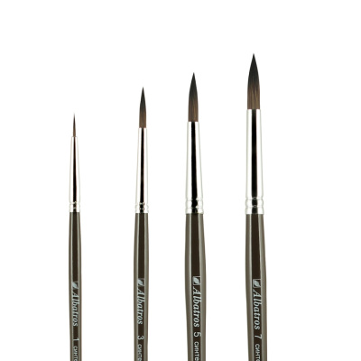 Кисть синтетика круглая Альбатрос "Художник"