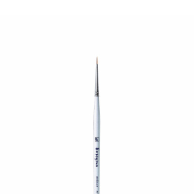 Кисть синтетика №4/0 круглая Альбатрос "Баргузин" для миниатюры, короткая ручка