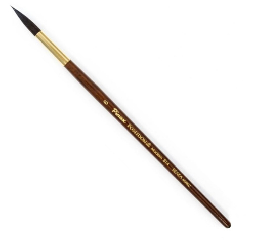 Кисть белка микс №6 круглая Pinax "Poseidon 814" короткая ручка