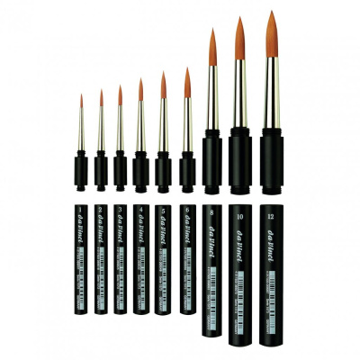 Кисть синтетика круглая Da Vinci 1573 Cosmotop Spin короткая ручка, съемная