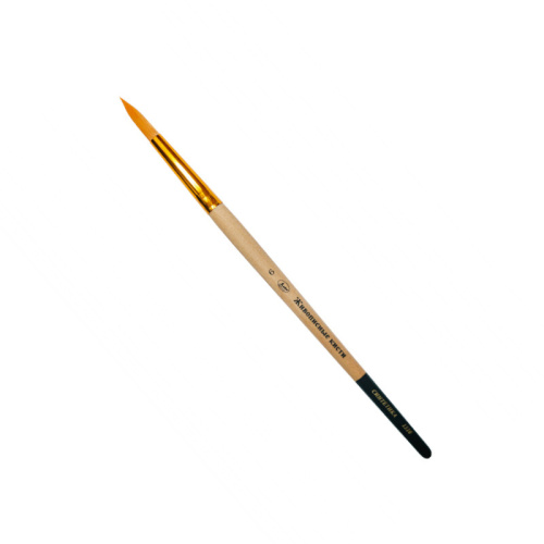 Кисть синтетика круглая Живописные кисти "1316" короткая ручка с черным наконечником