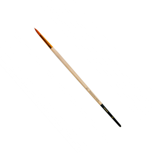 Кисть синтетика №10 круглая Живописные кисти "1319" длинная ручка с черным кончиком