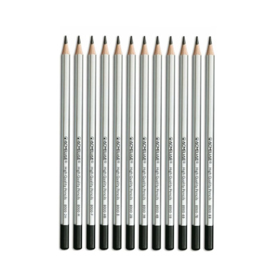 Карандаш чернографитный Acmeliae, шестигранный, корпус серебряный