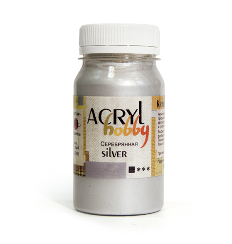 Акрил "Хобби" 100 мл Серебро