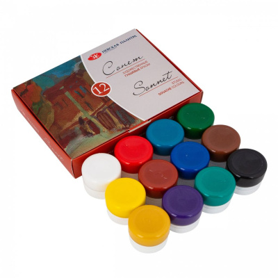 Набор гуаши "Сонет" 12 цв*20 мл