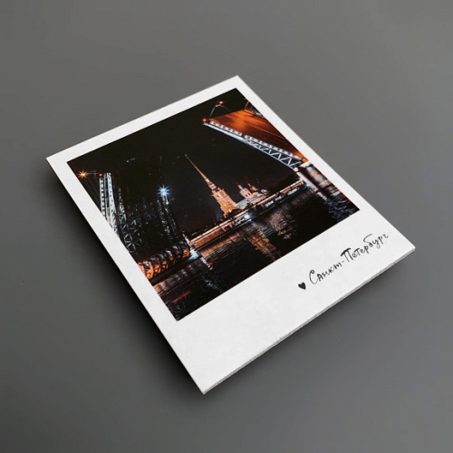 Магнит "Разводные мосты. Фото" 70х85 мм