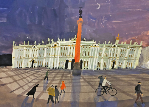 Открытка "Дворцовая площадь" Сидневой